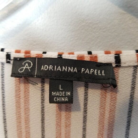 Adrianna Papell Suplice Faux Wrap Blouse Large - Picture 3 of 7